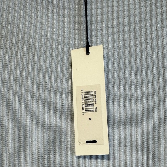 NWT Banana Republic Light Blue Ribbed Short Sleeve Boatneck Top Size S - Picture 3 of 4